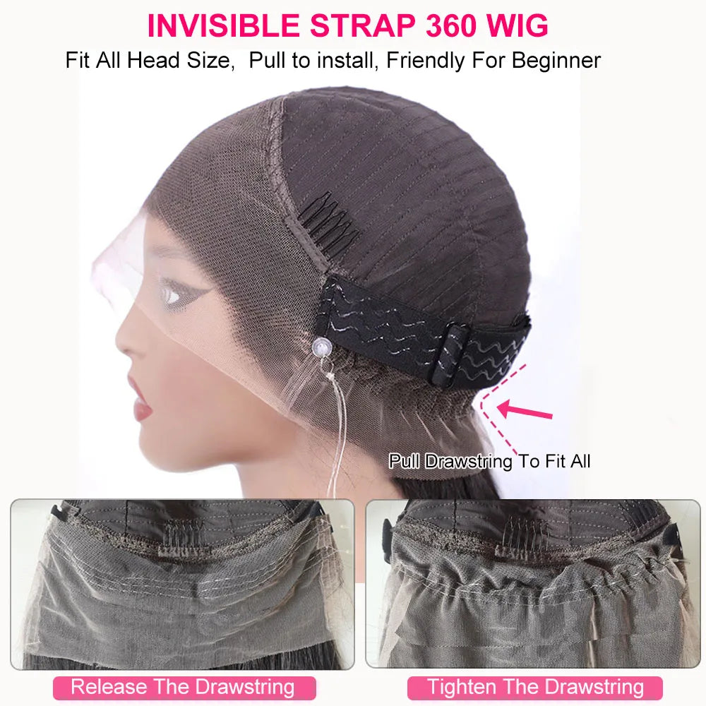Kinky Straight Drawstring Lace Wig
