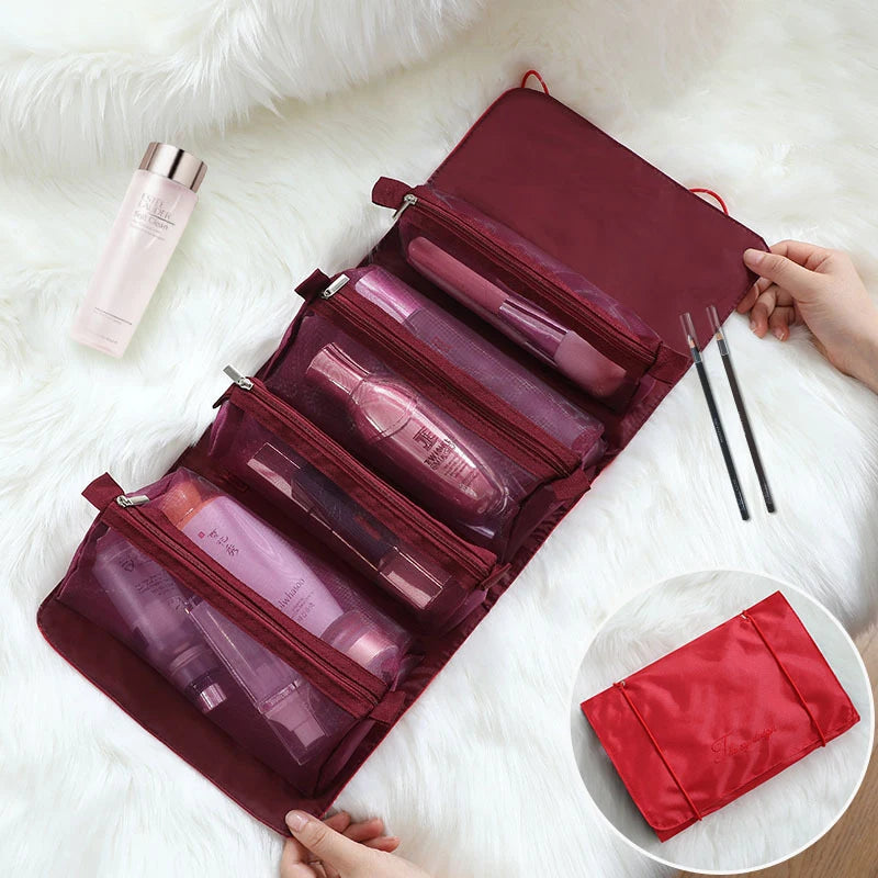 Four-Piece Foldable Cosmetic Organizer