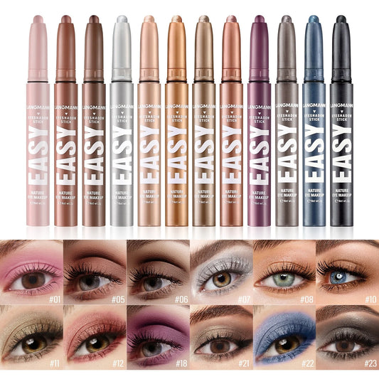Twelve Color Shimmer Eyeshadow Stick