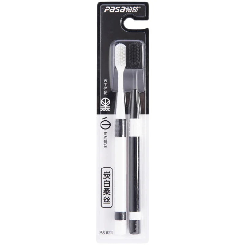 Bamboo Charcoal Toothbrush Duo