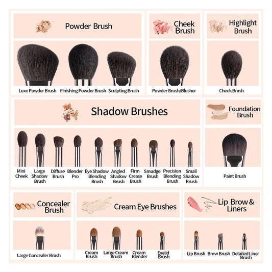 Goat Hair Brush Set