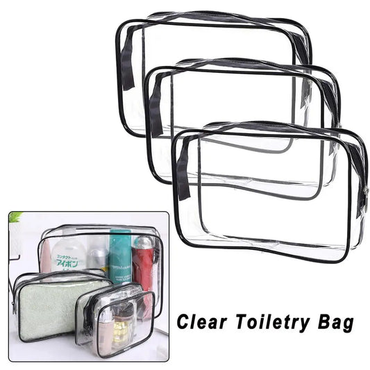 Transparent Zipper Toiletry Storage Pouch