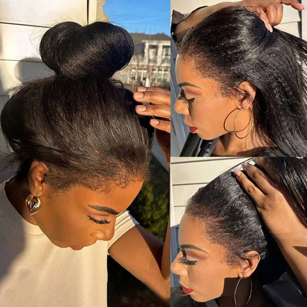 Kinky Straight Drawstring Lace Wig