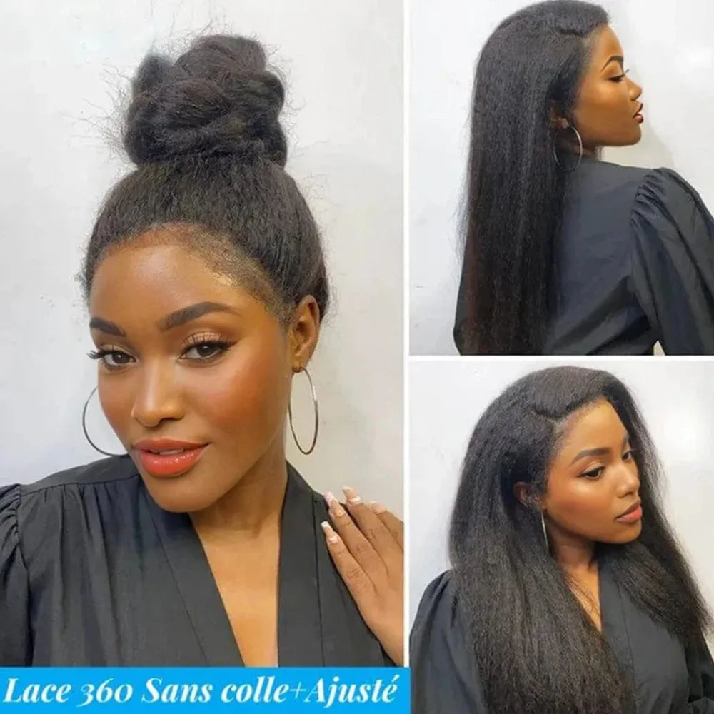 Kinky Straight Drawstring Lace Wig