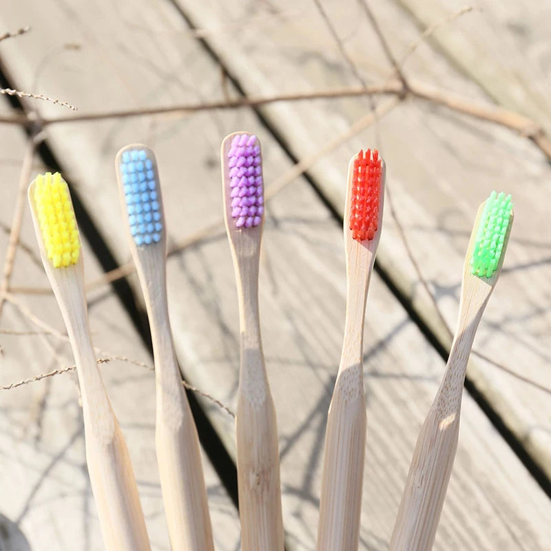 Soft Bristle Bamboo Toothbrush Set