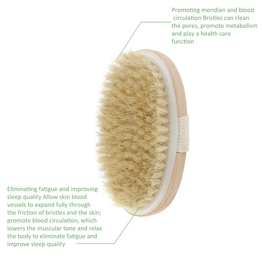 Wooden Bristle Body Shower Brush