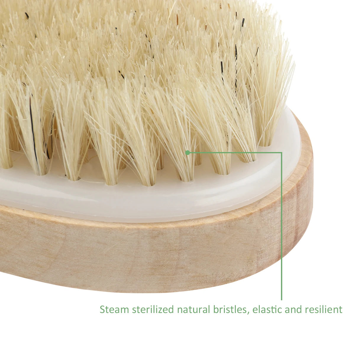 Wooden Bristle Body Shower Brush