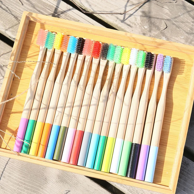 Soft Bristle Bamboo Toothbrush Set
