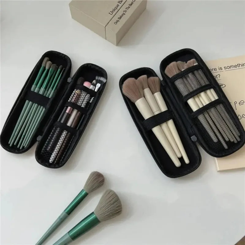 Double-Zip Makeup Brush Case