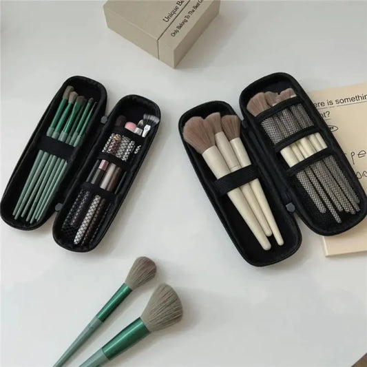 Double-Zip Makeup Brush Case