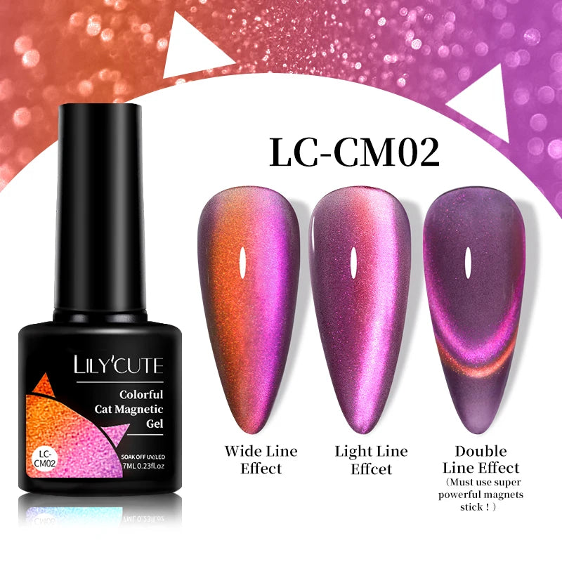 Iridescent Magnetic Cat-Eye Gel