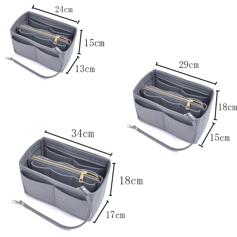 Felt Makeup Bag Organizer Insert