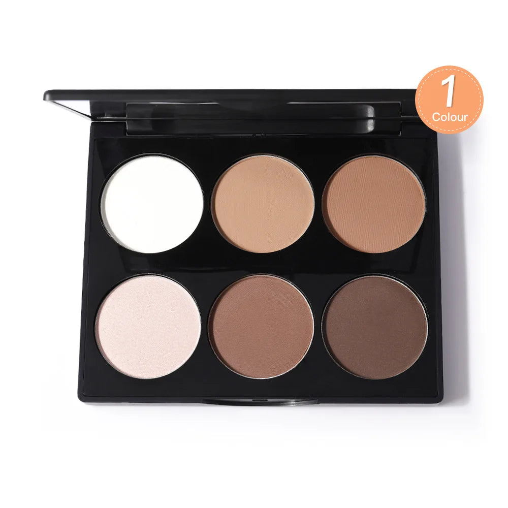 Six Color Contour Highlight Palette
