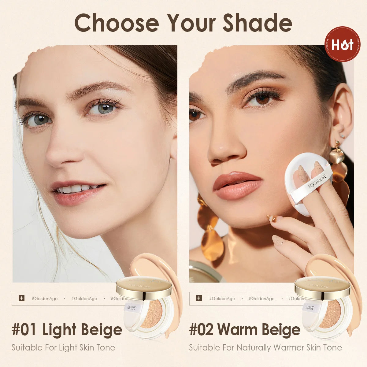 FOCALLURE Matte Cushion Foundation