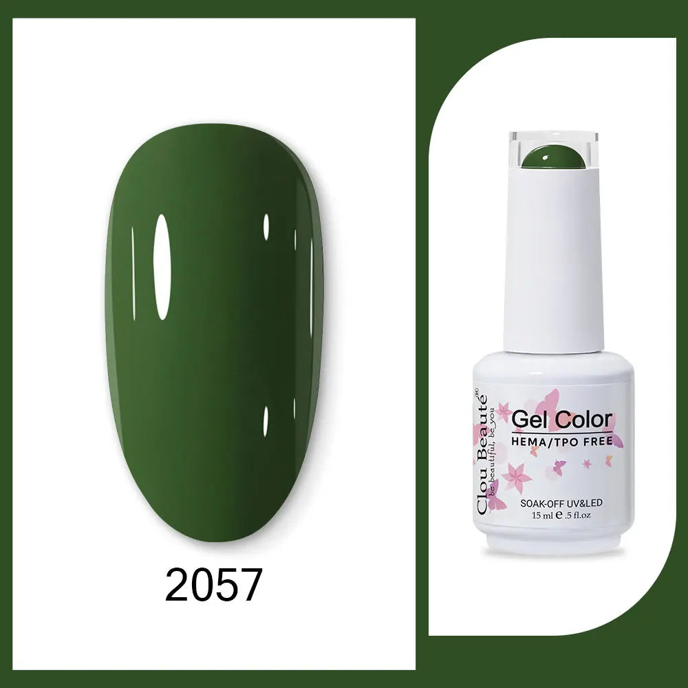 HEMA-Free Army Green Gel Polish