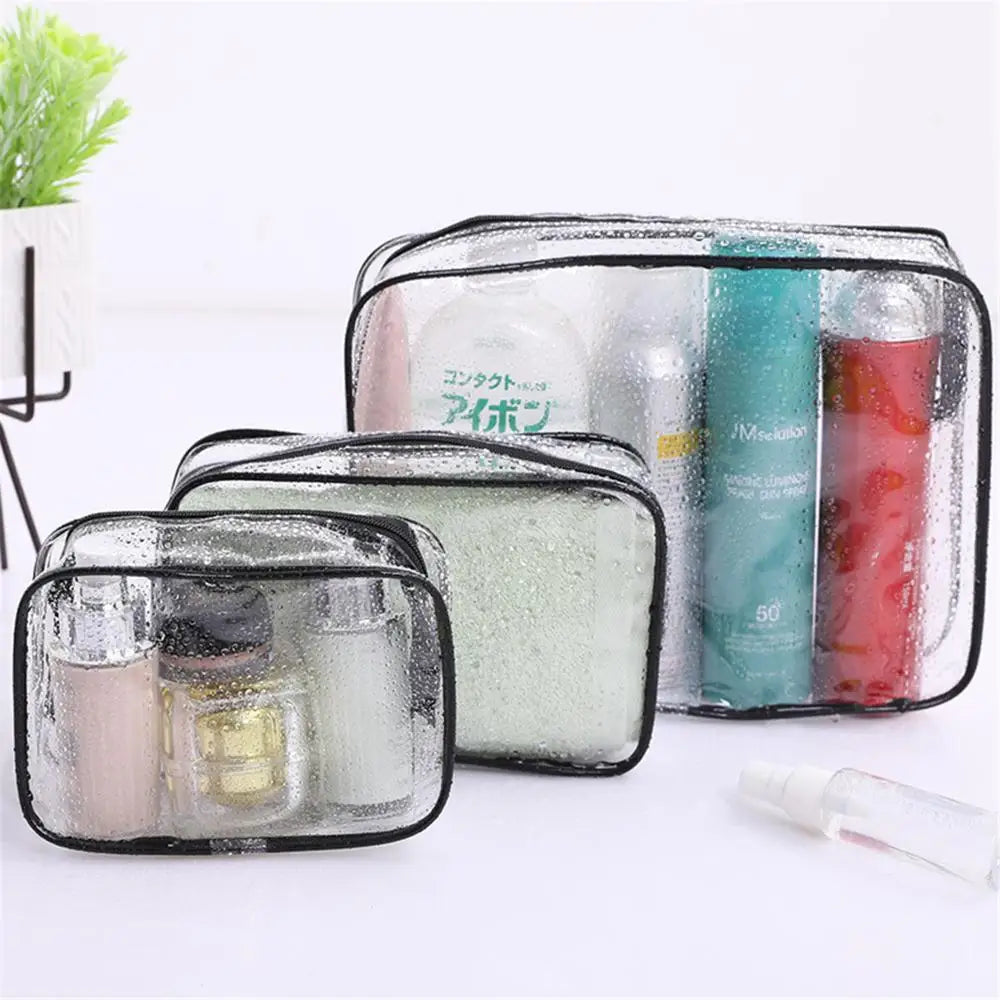 Transparent Zipper Toiletry Storage Pouch