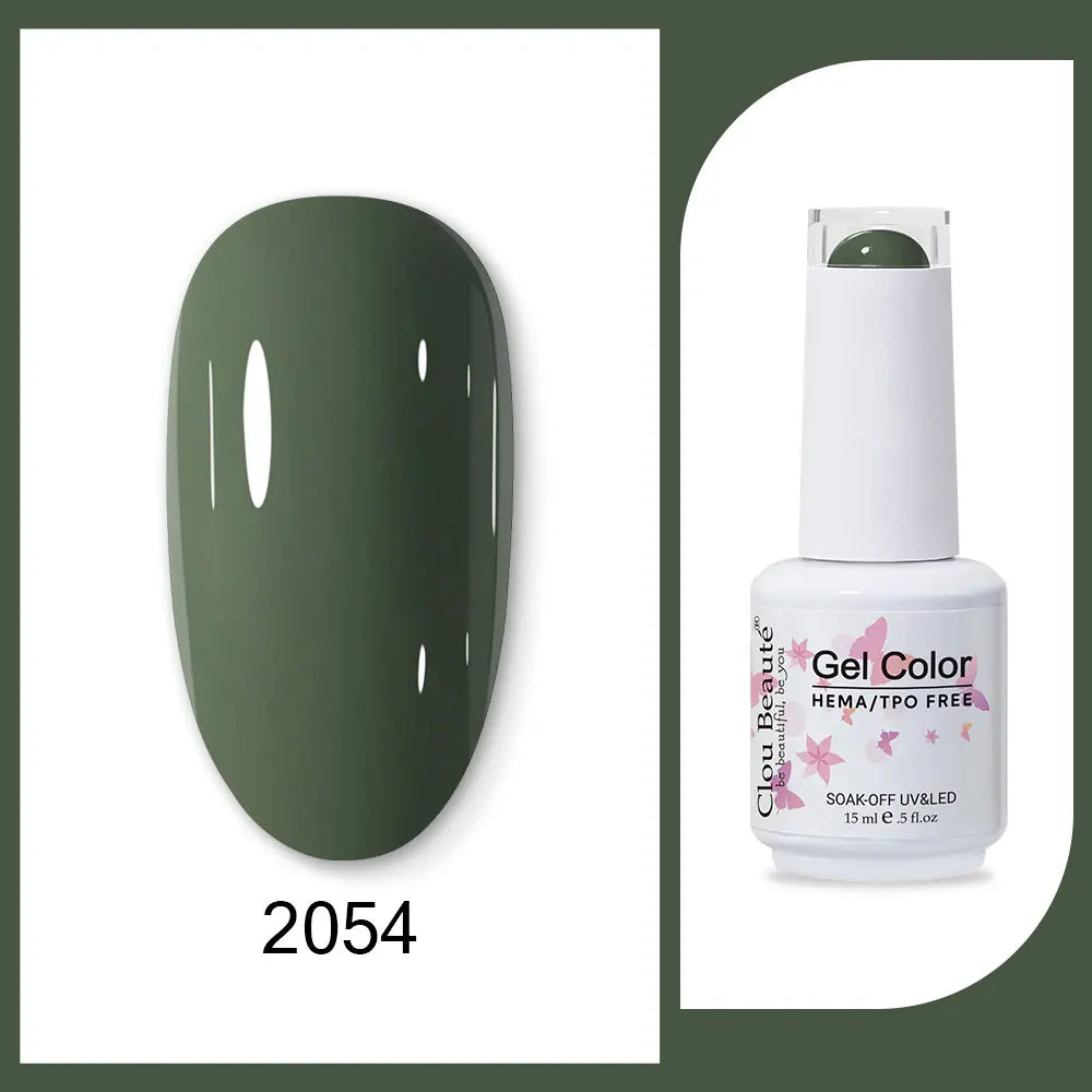 HEMA-Free Army Green Gel Polish