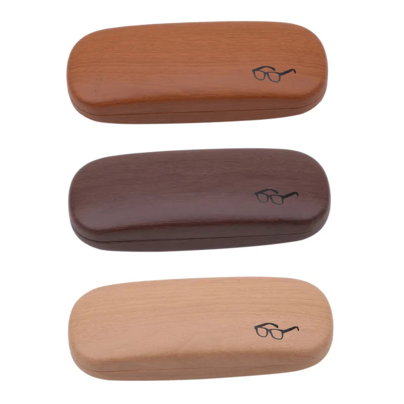 Wood Grain Eyeglass Hard Case