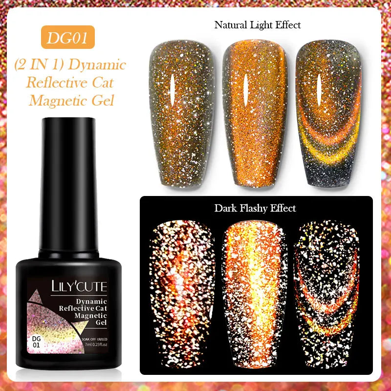 Iridescent Magnetic Cat-Eye Gel