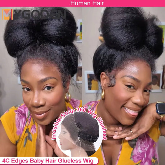 Kinky Straight Drawstring Lace Wig