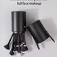 Soft Black Makeup Brush Set