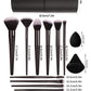 Soft Black Makeup Brush Set