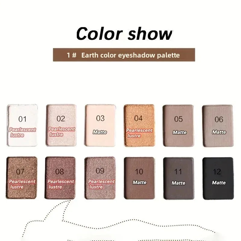 Natural Matte Shimmer Eyeshadow Palette