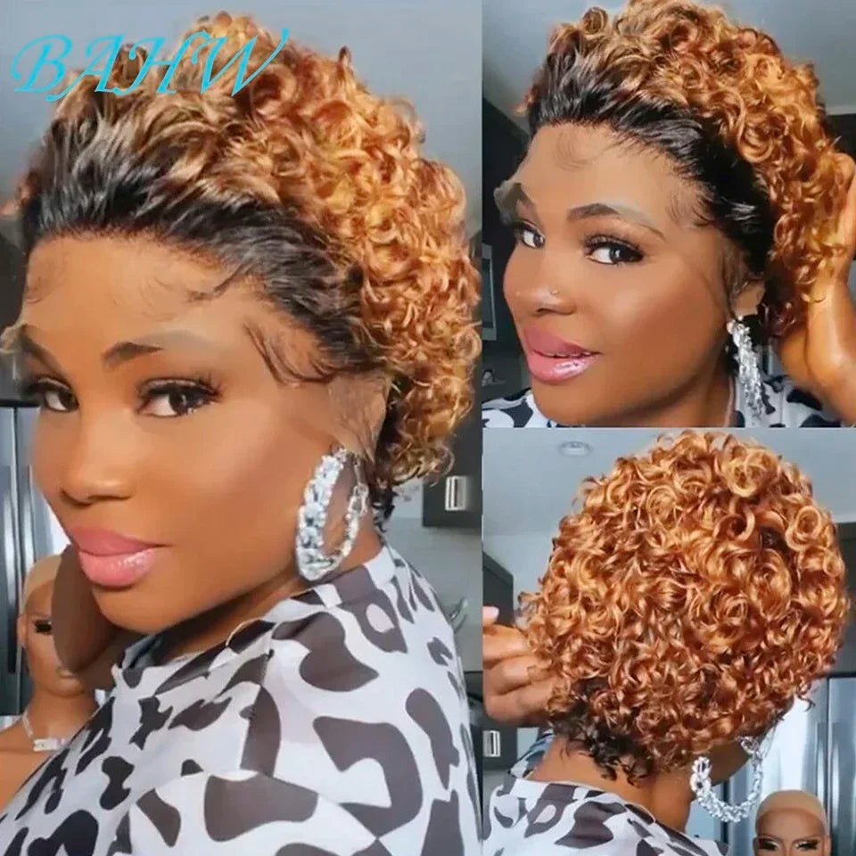 Brazilian Curly Pixie Lace Wig