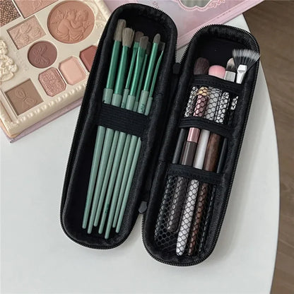 Double-Zip Makeup Brush Case