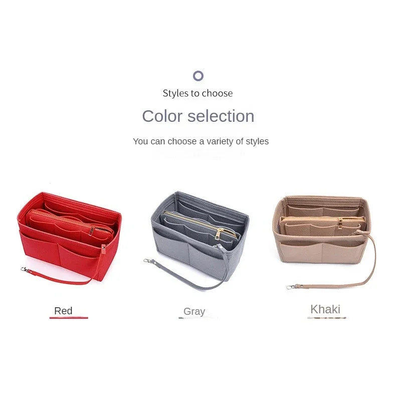 Felt Makeup Bag Organizer Insert