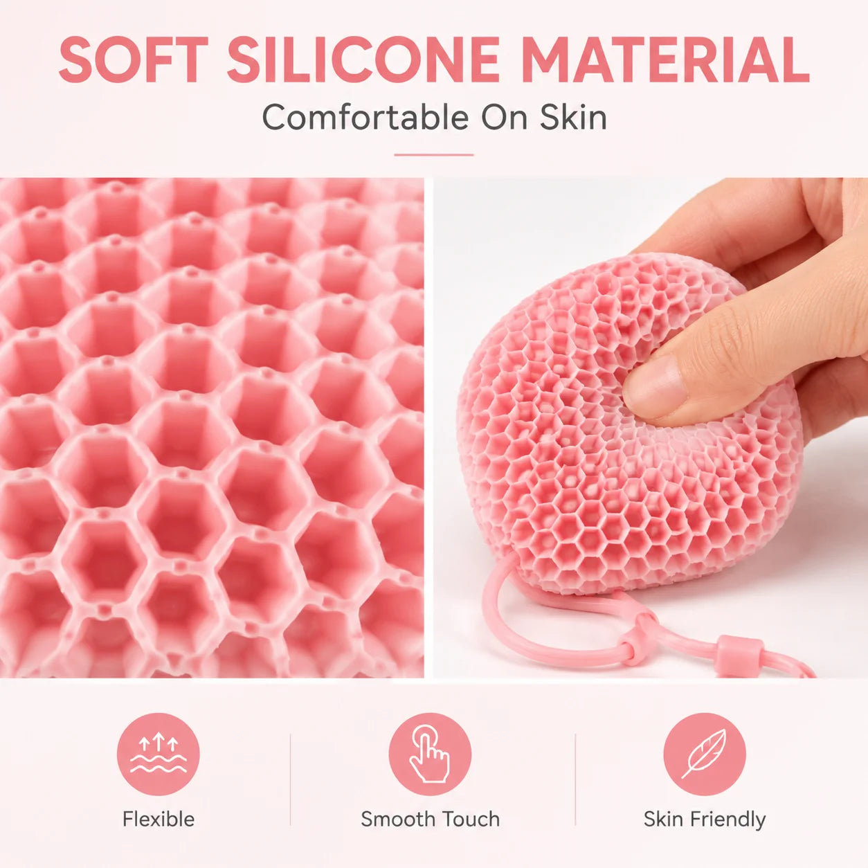 Honeycomb Silicone Body Scrubber
