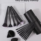 Soft Black Makeup Brush Set