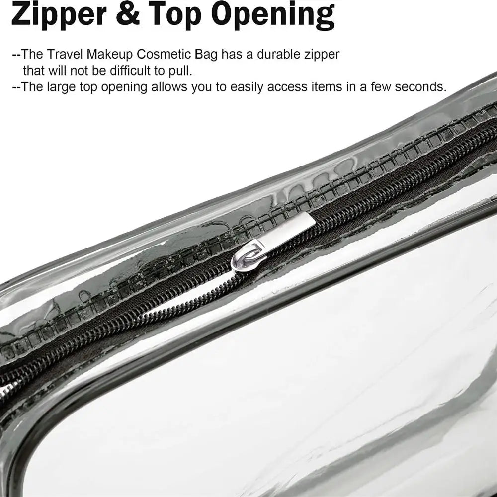 Transparent Zipper Toiletry Storage Pouch