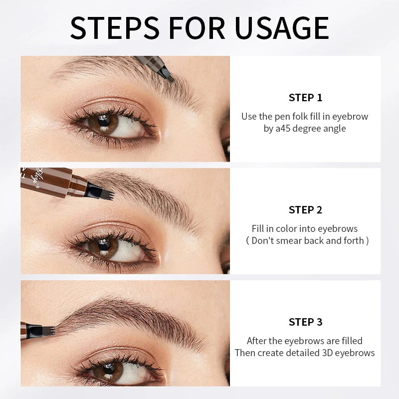 Four-Tip Microblade Brow Pen