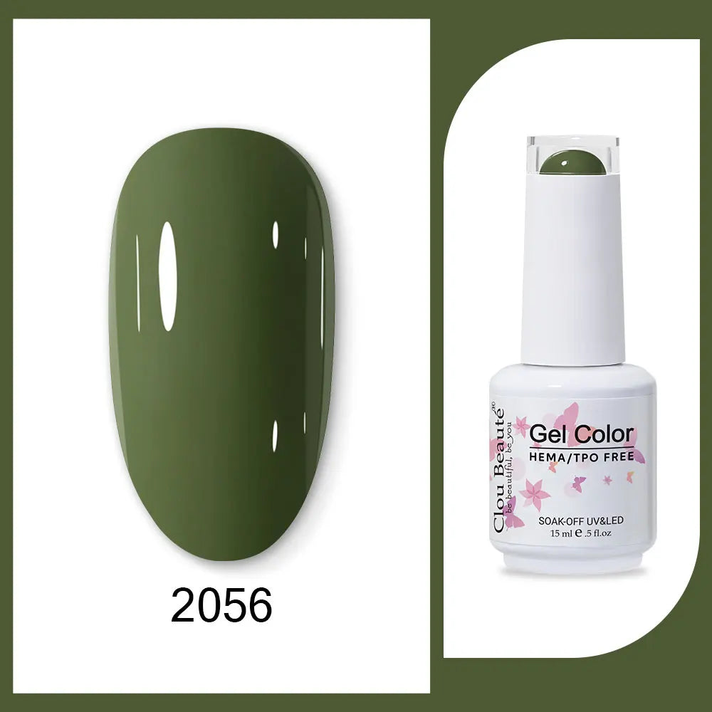 HEMA-Free Army Green Gel Polish