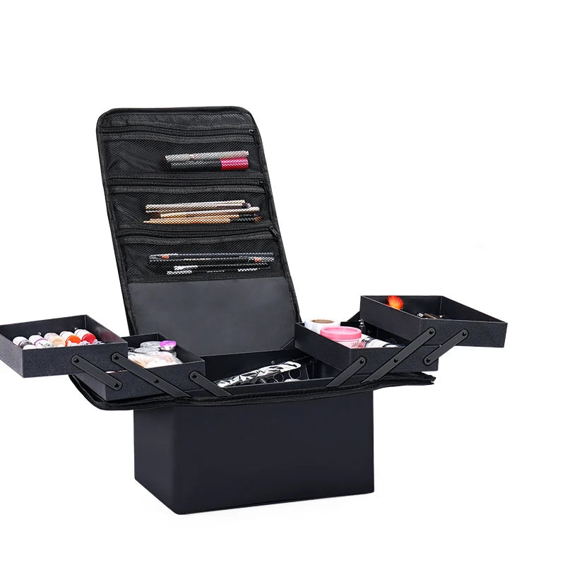 Four-Tier Makeup Train Case