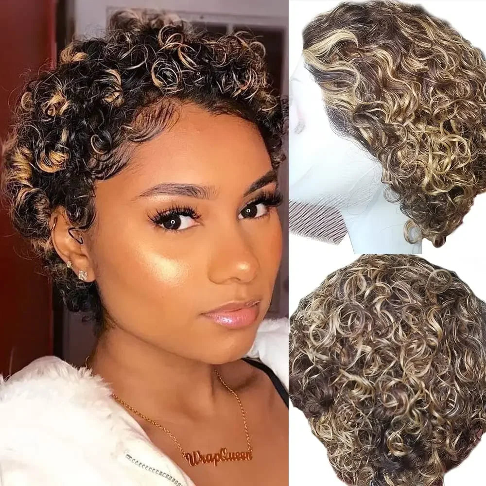 Brazilian Curly Pixie Lace Wig