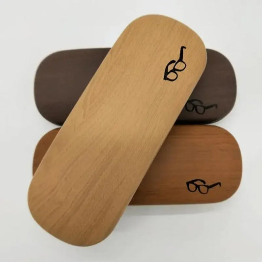 Wood Grain Eyeglass Hard Case
