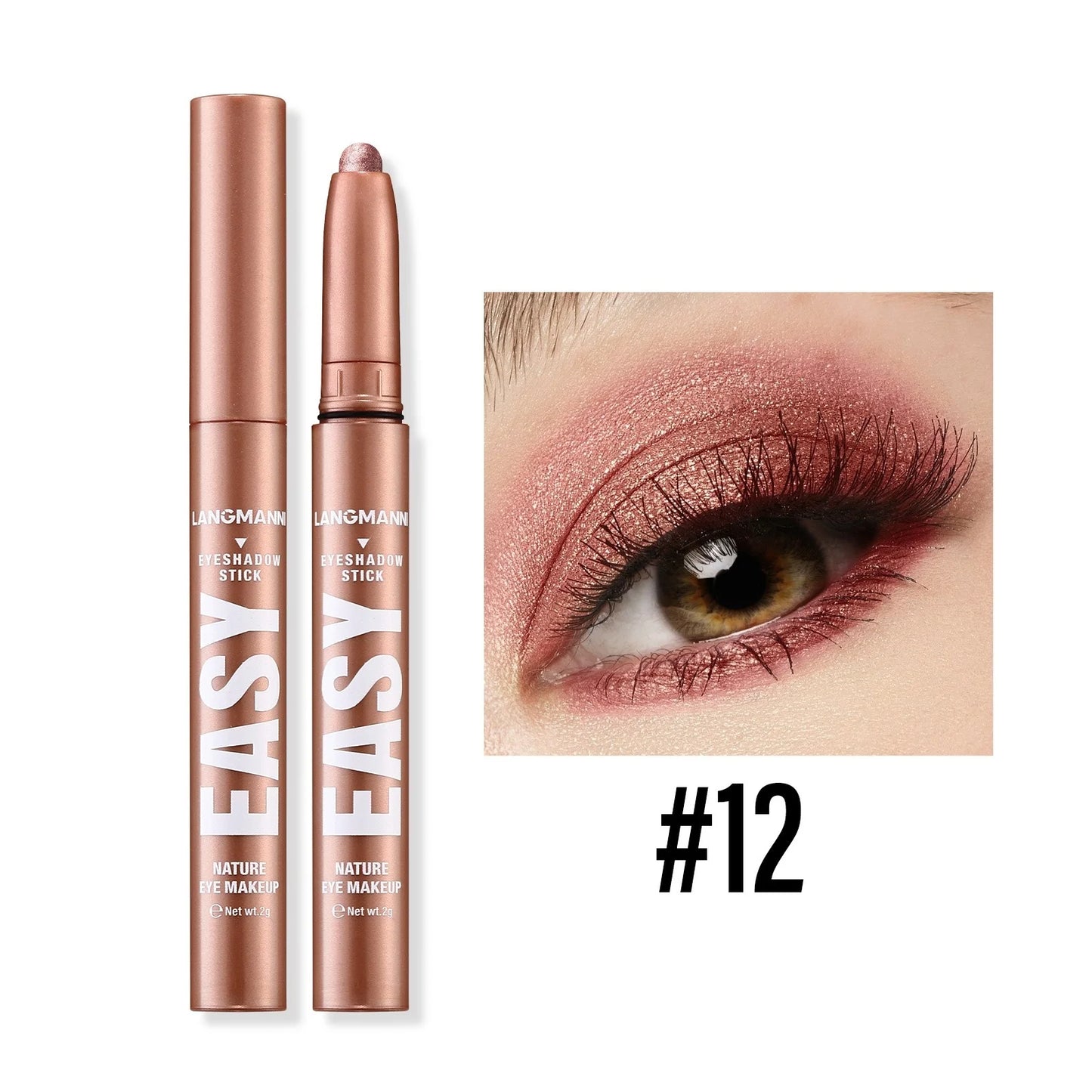 Twelve Color Shimmer Eyeshadow Stick