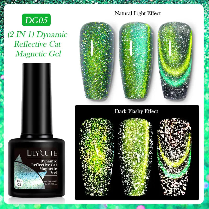 Iridescent Magnetic Cat-Eye Gel