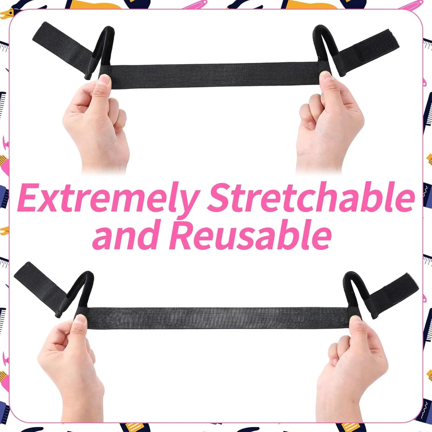 Adjustable No-Slip Wig Headband