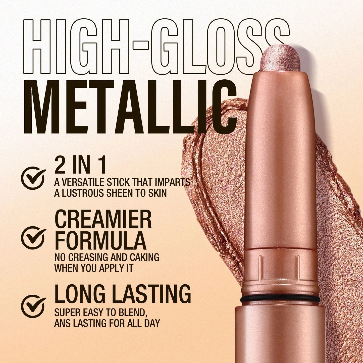 Twelve Color Shimmer Eyeshadow Stick