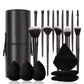 Soft Black Makeup Brush Set