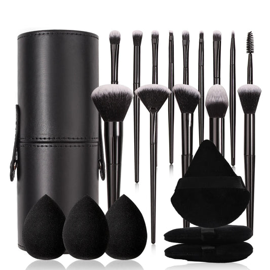 Soft Black Makeup Brush Set