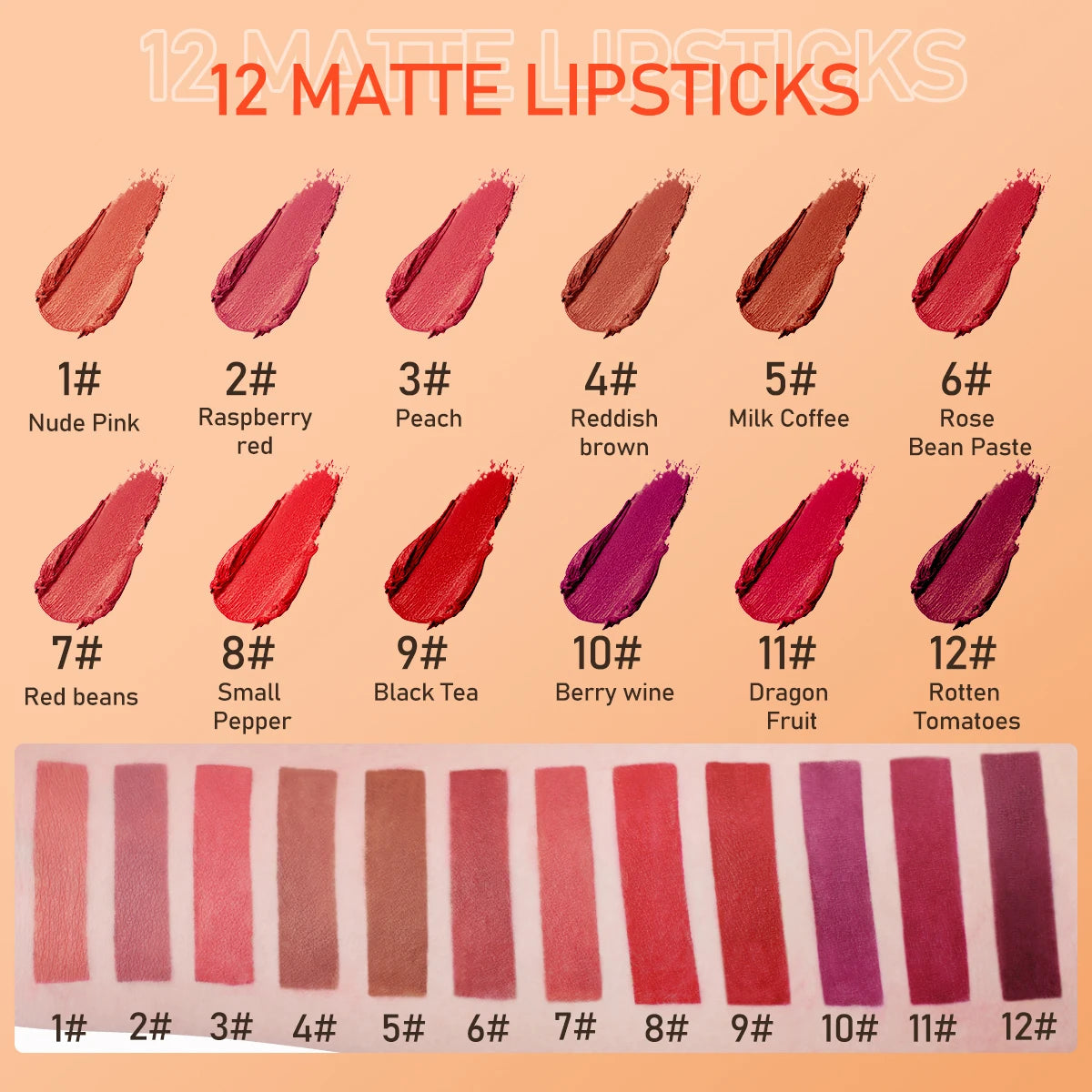 IMAGIC 12 Color Matte Lipstick