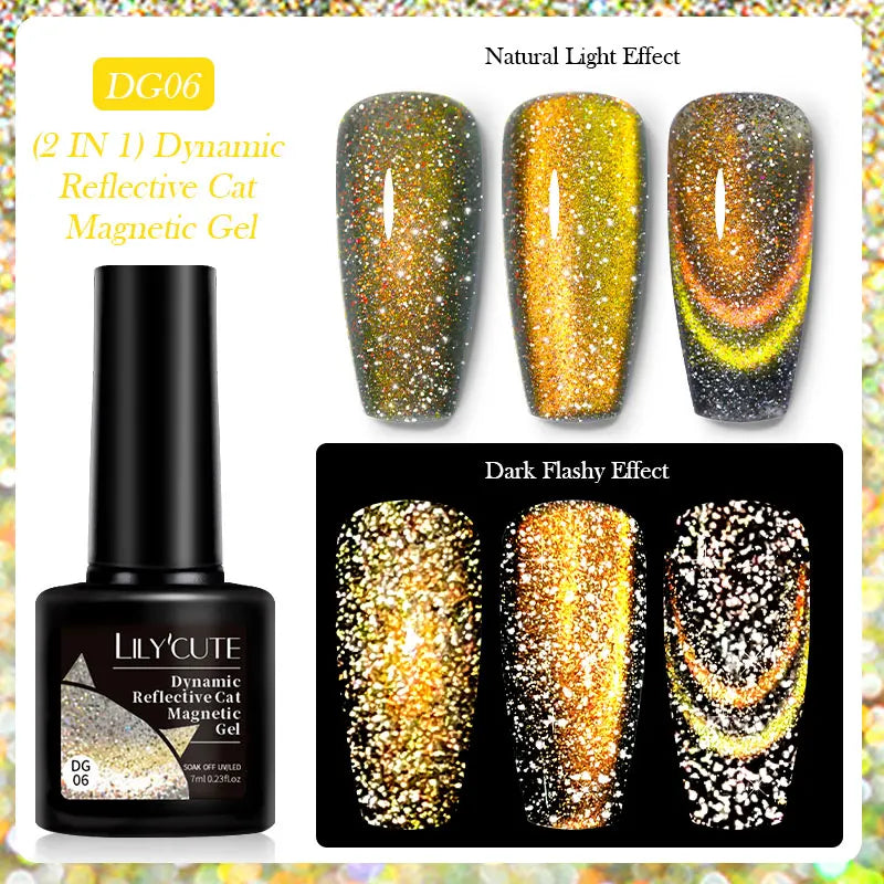 Iridescent Magnetic Cat-Eye Gel
