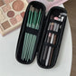 Double-Zip Makeup Brush Case