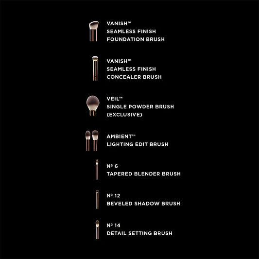 Seven Piece Travel Brush Set
