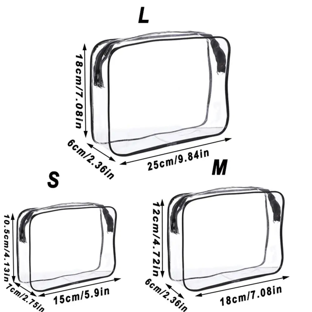 Transparent Zipper Toiletry Storage Pouch