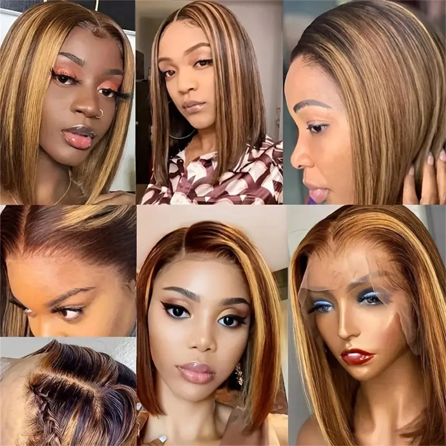 Ombre Honey Blonde Bob Wig